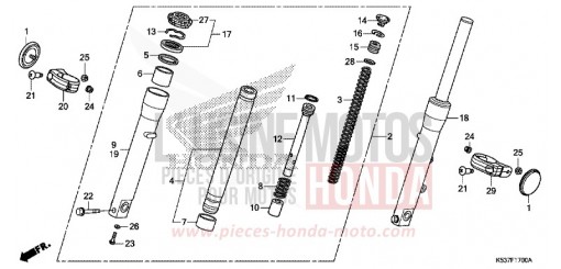FOURCHETTE AVANT SH300AH de 2017